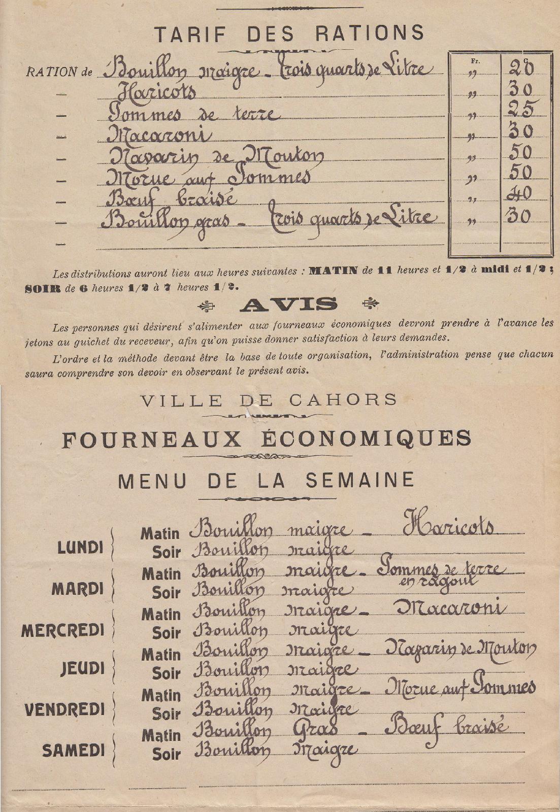 Fourneaux économiques.