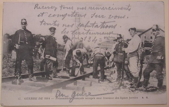 Carte correspondance de la Tour-du-Crieu : verso.