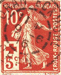 Timbre de France au profit de la Croix-Rouge