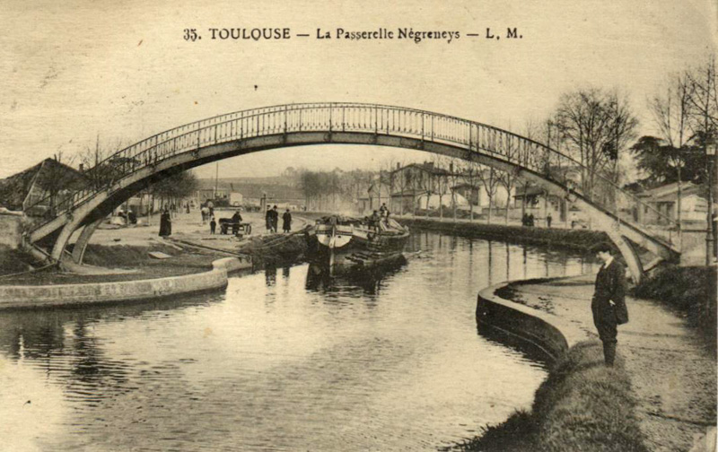 la passerelle Négreneys sur le canal du Midi.