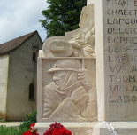 Lavercantière : monument aux morts, détail du soldat portant un passe-montagne