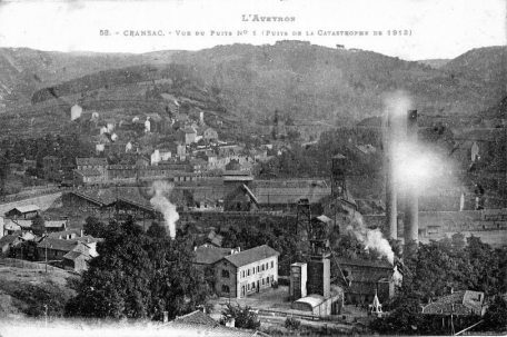 Cransac, vue du puits n°1 de la catastrophe de 1920.
