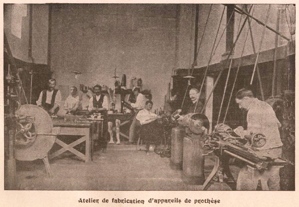 Atelier de fabrication d’appareils de prothèse.