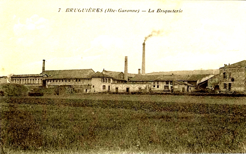 La briqueterie de Bruguières (31) vers 1900.