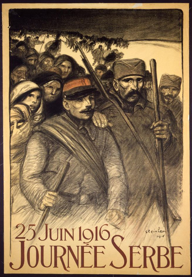 Journée « serbe » : Affiche de la Première Guerre mondiale, publiée à Paris en 1916.
