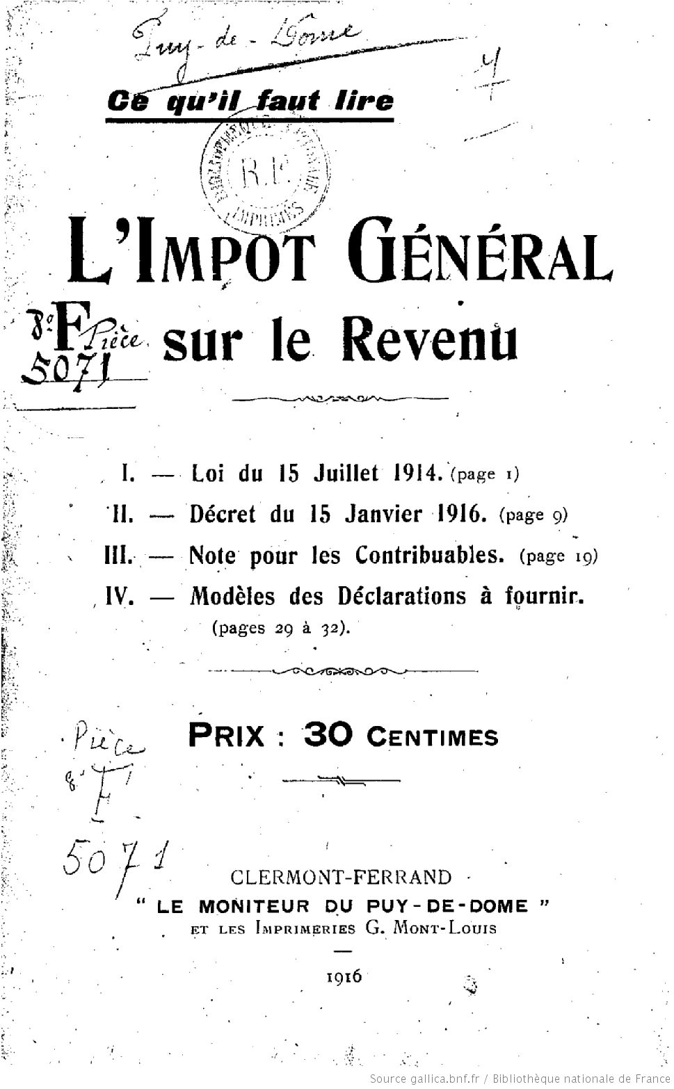 Impot sur le revenu