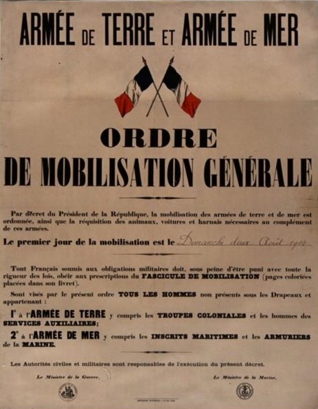 Ordre de mobilisation générale - Source Galica.fr 