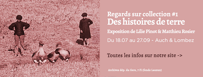 enfants dans un champ - Source : Archives dép. du Gers, 7 Fi (fonds Lauzun)