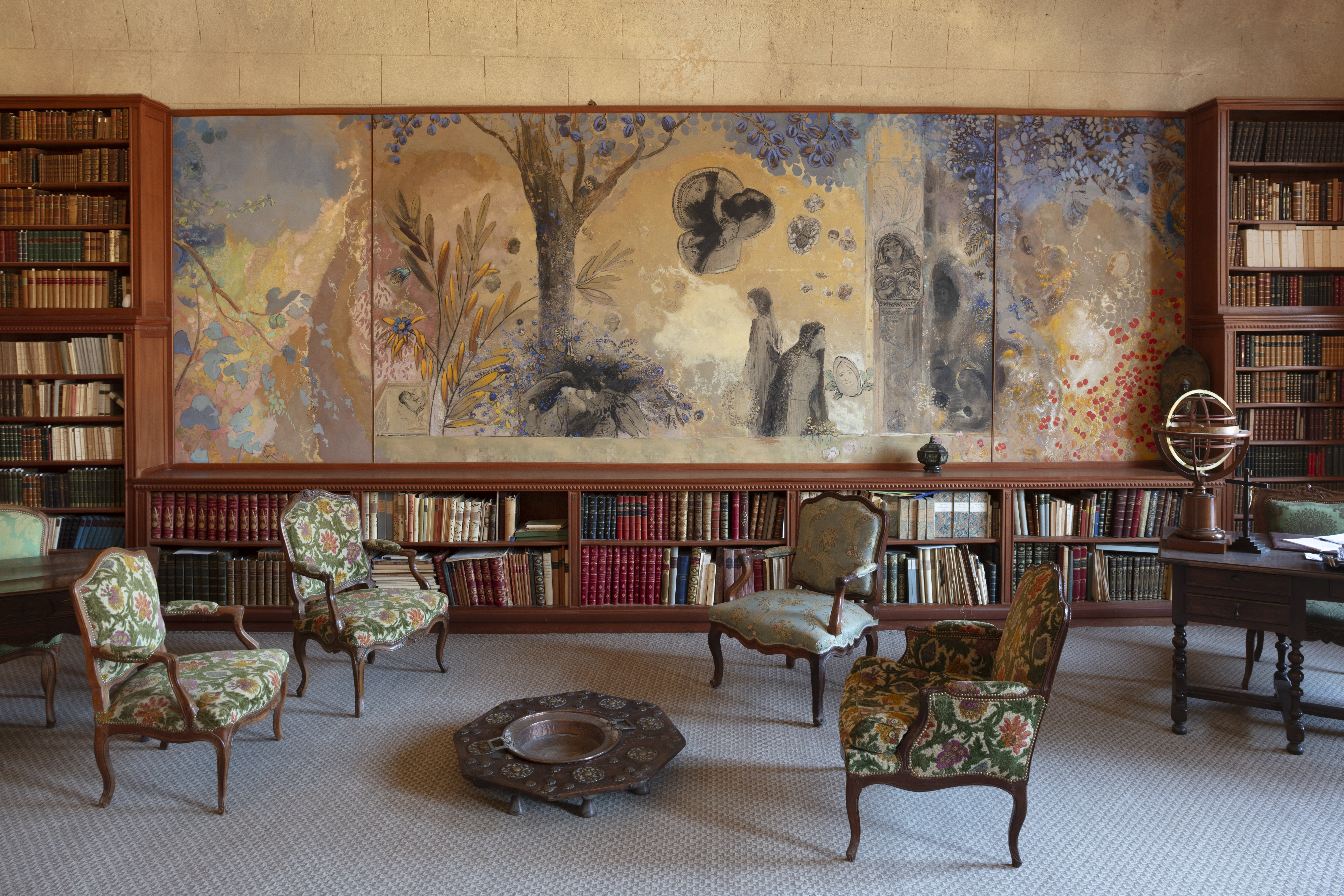 Nuit d'Odilon Redon - bibliothèque de l'abbaye de Fontfroide