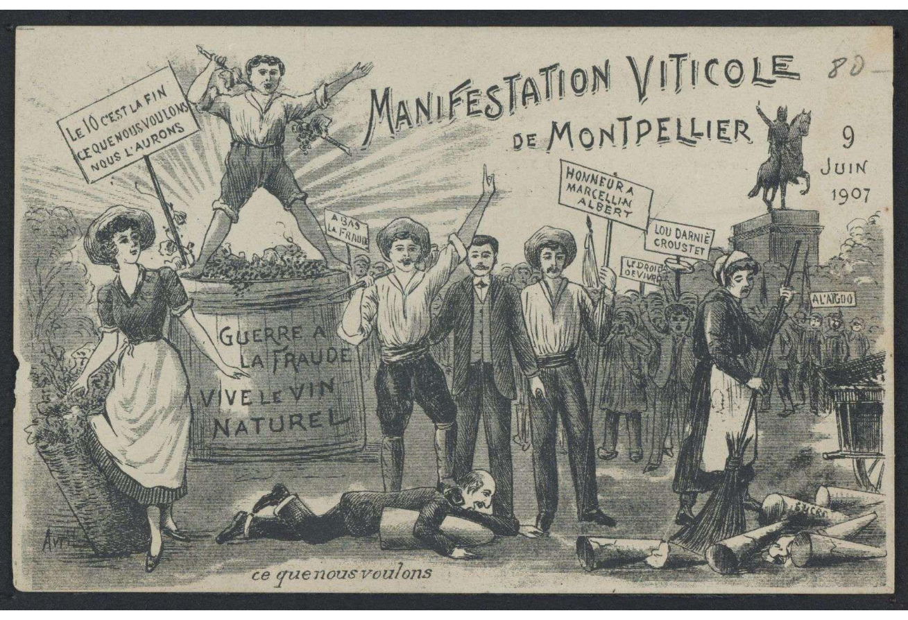 Manifestation Viticole de Montpellier 9 juin 1907