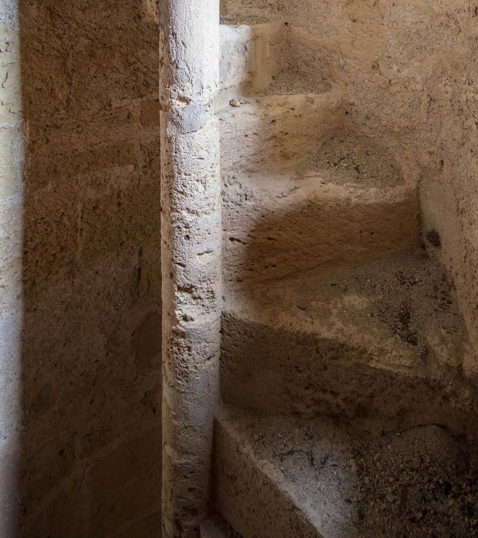 L'escalier à vis.