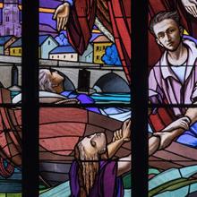 Vitrail : Hommage à Adolphe Poult. Église Saint-Orens, Montauban (82)
