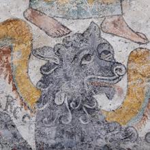 Symbole de saint Marc. Église Saint-Pierre-aux-Liens d'Eget, Aragnouet (65)