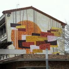 Décor du lycée Docteur Lacroix : revêtement mural Sans titre, Narbonne (11)