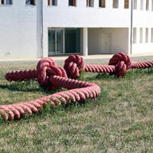Sculpture : Le fil d'Ariane, Lycée Ernest Ferroul, Lézignan-Corbières (11)
