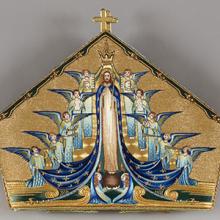Mitre Art déco de Mgr Barthès, Broderies des clarisses de Mazamet, Albi (81)
