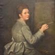 Autoportrait au chevalet par Marie Petiet, 1872. N° inv : 881.001, Musée Petiet de Limoux.